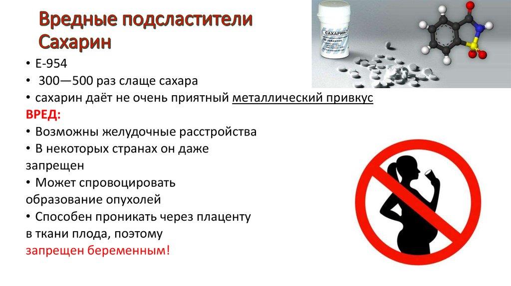Вредные подсластители Сахарин