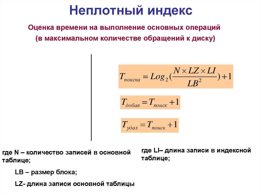 Неплотный индекс