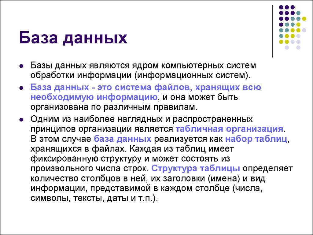 База данных