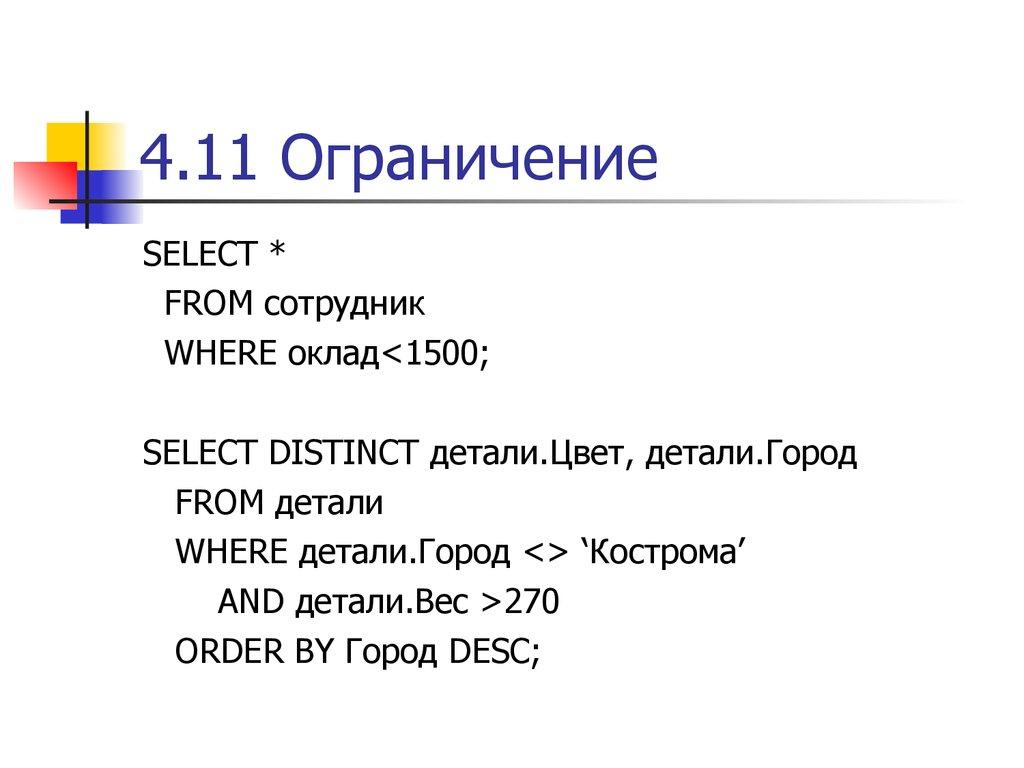 4.11 Ограничение