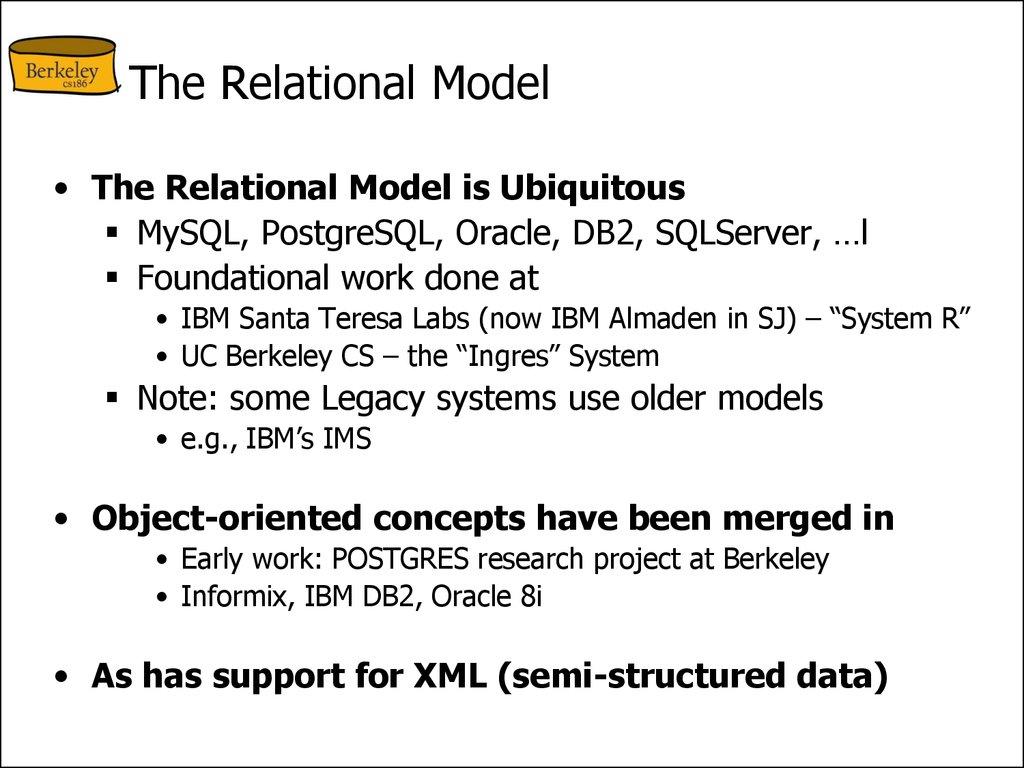 The Relational Model
