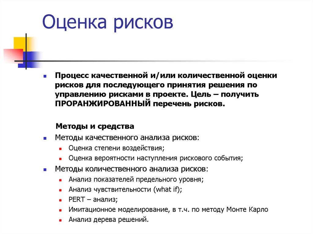 Оценка рисков