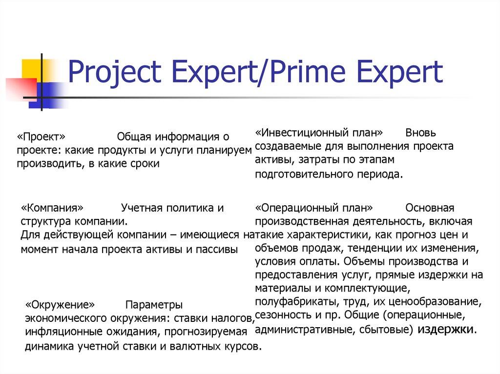 Project Expert/Prime Expert