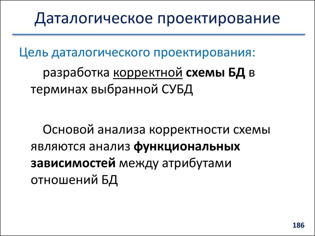 Даталогическое проектирование