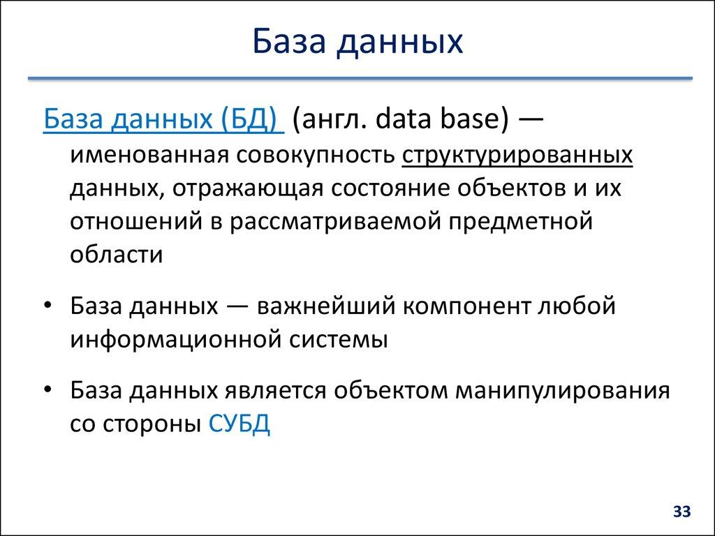 База данных