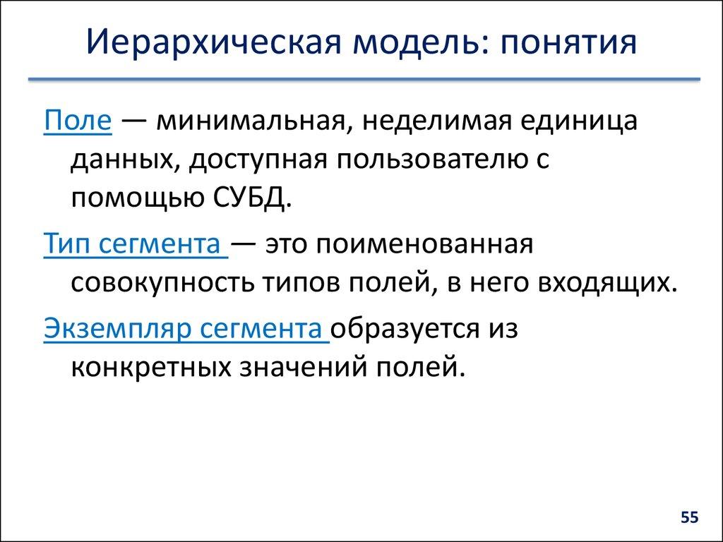 Иерархическая модель: понятия