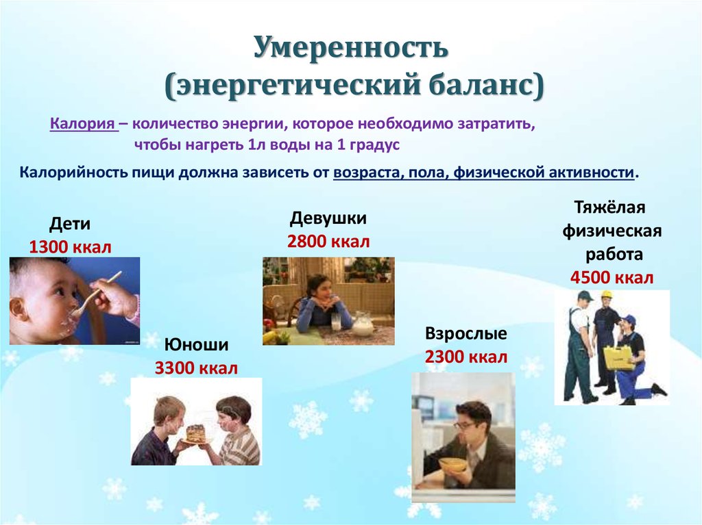 Умеренность (энергетический баланс)