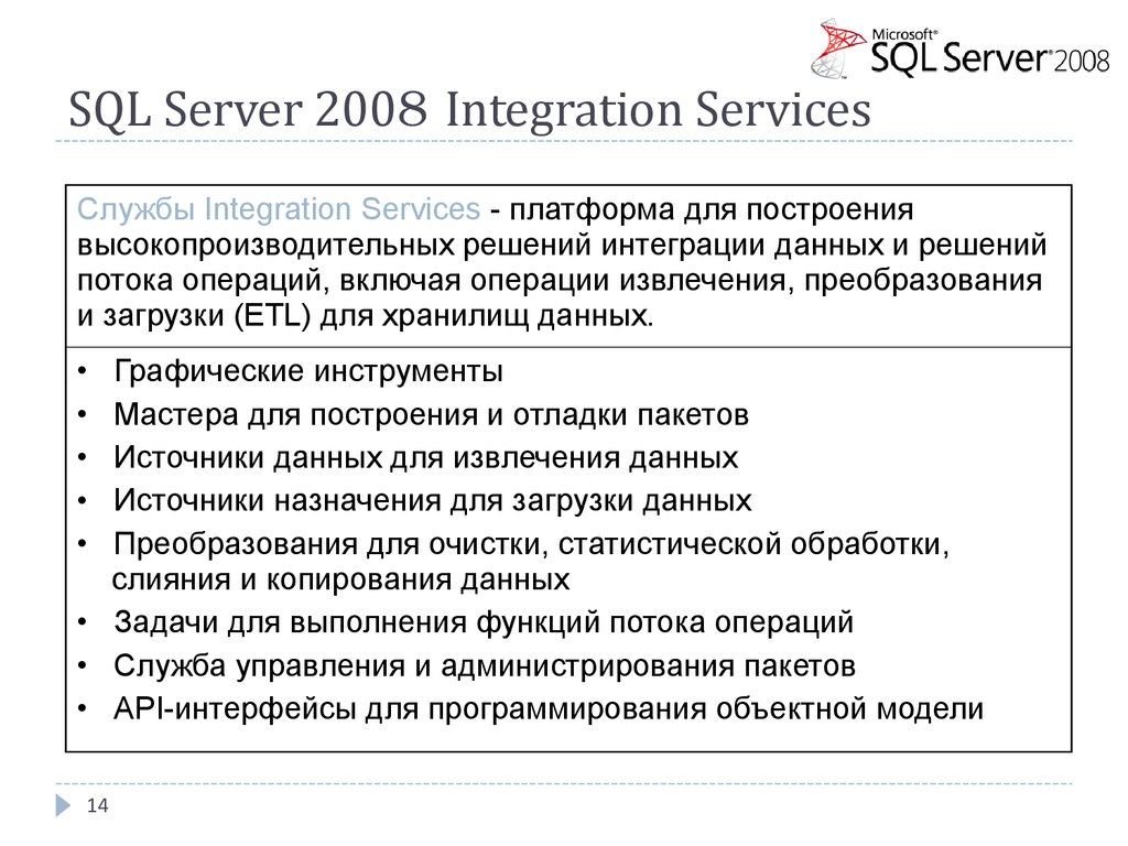 SQL Server 2008 Integration Services
