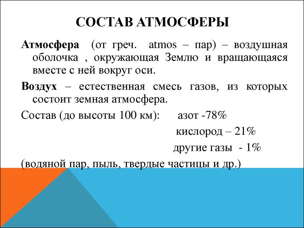 Состав атмосферы