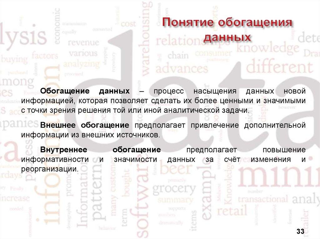 Понятие обогащения данных