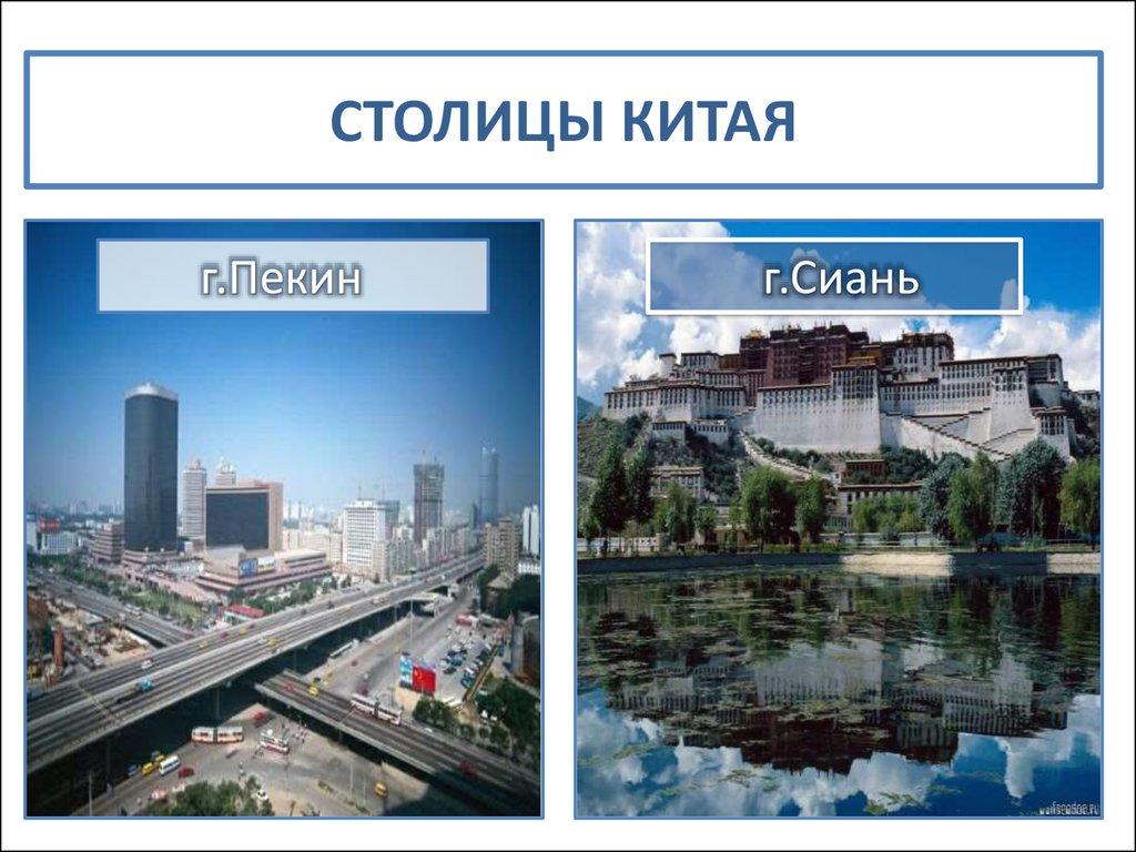 СТОЛИЦЫ КИТАЯ