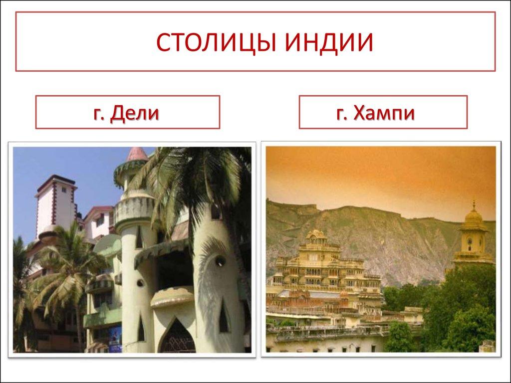 СТОЛИЦЫ ИНДИИ