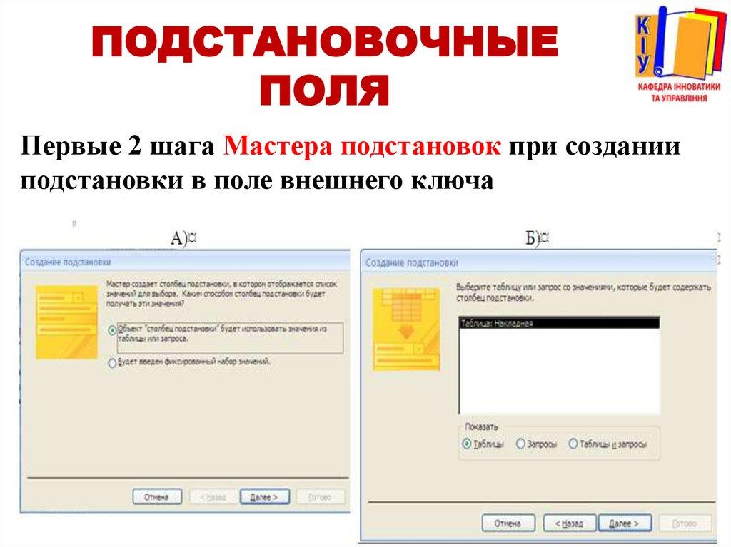 Подстановочные поля