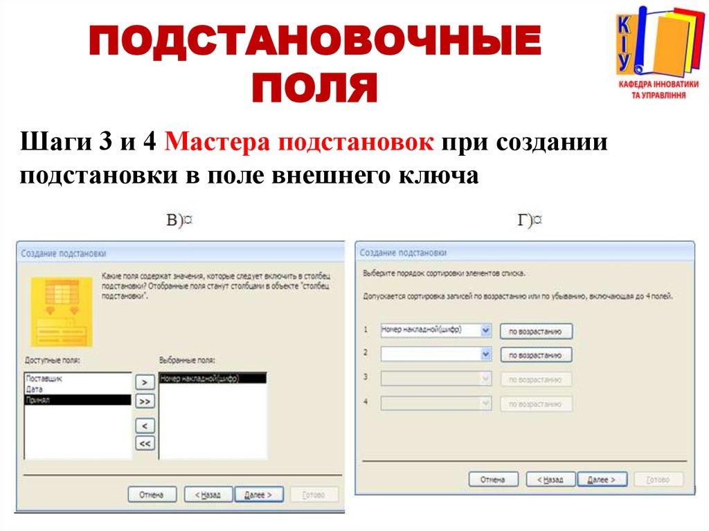 Подстановочные поля