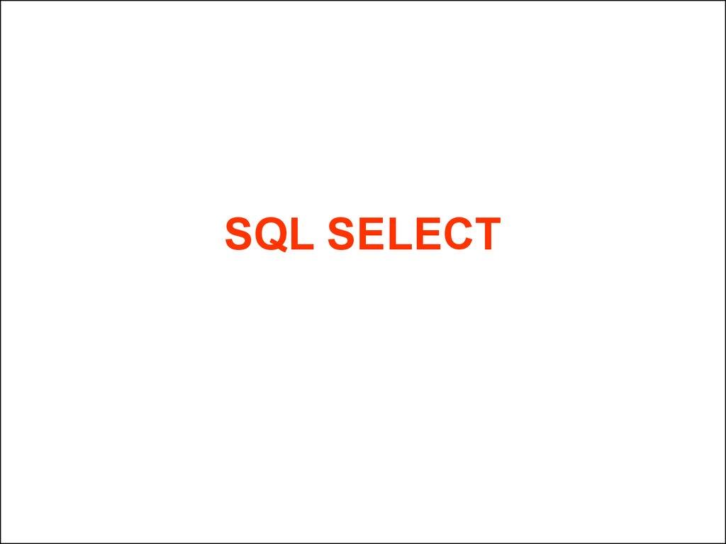 SQL SELECT