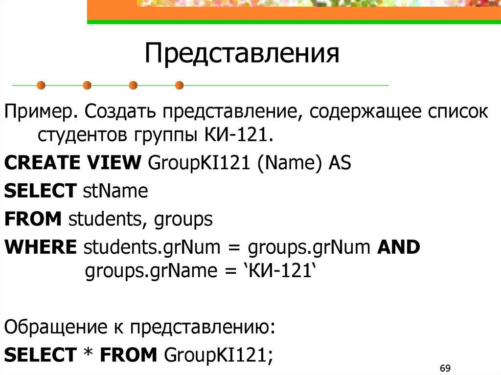 Представления