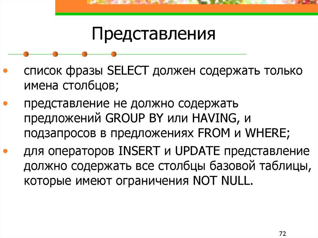 Представления