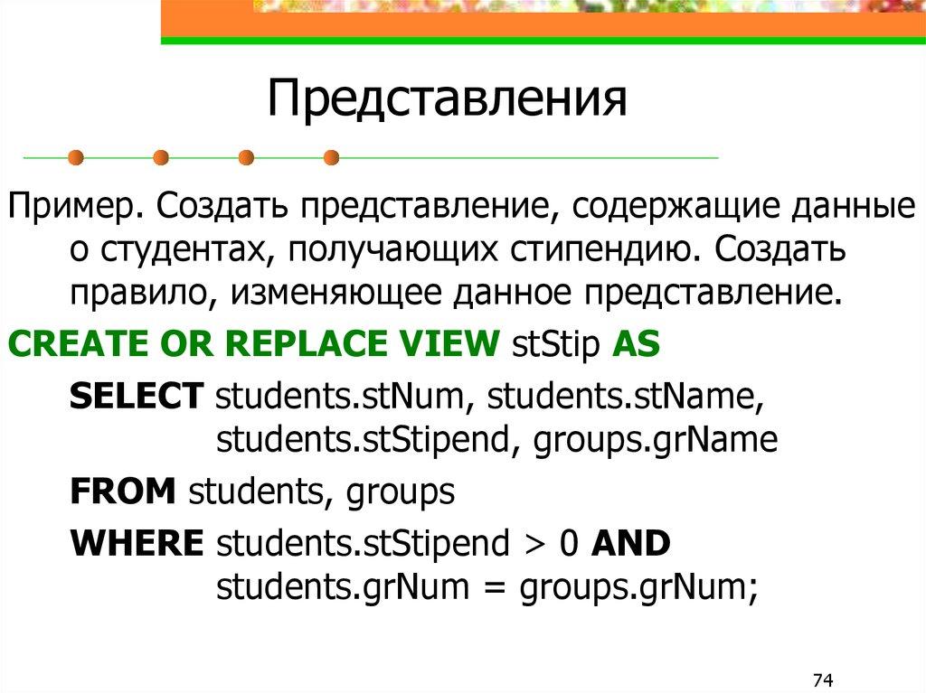 Представления