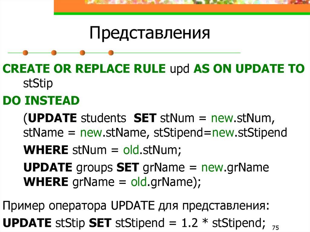Представления