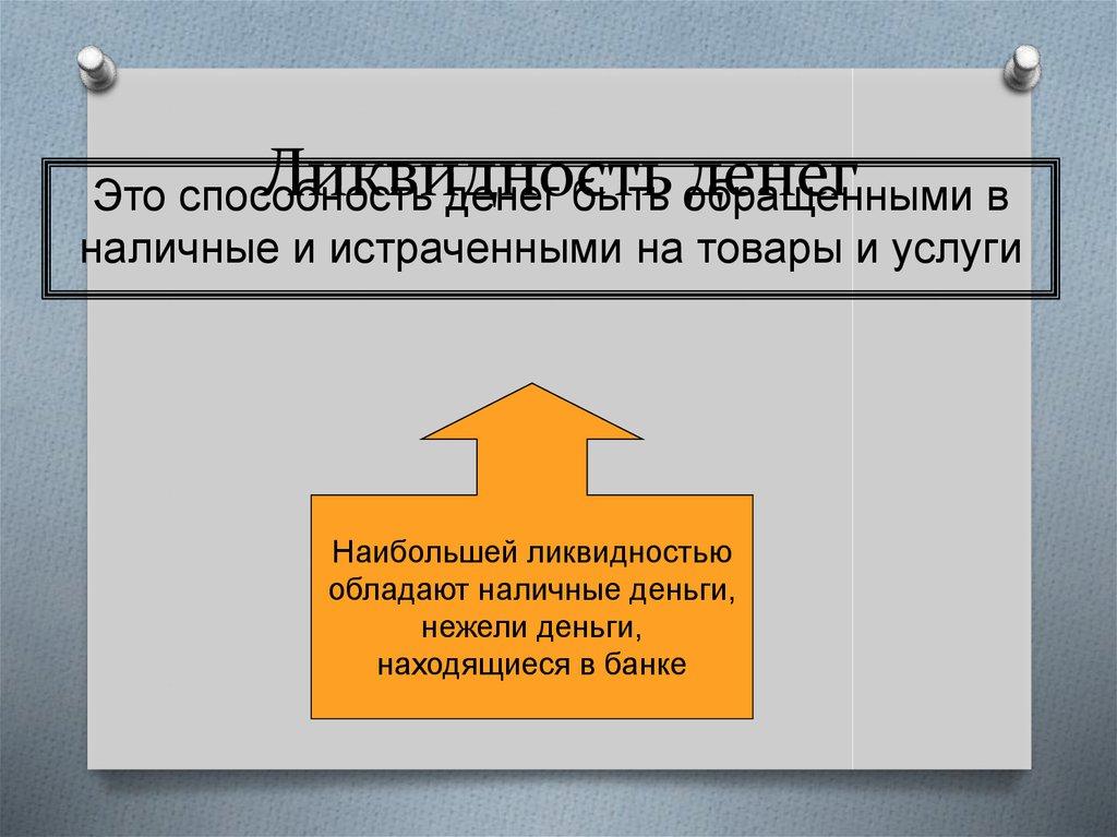 Ликвидность денег