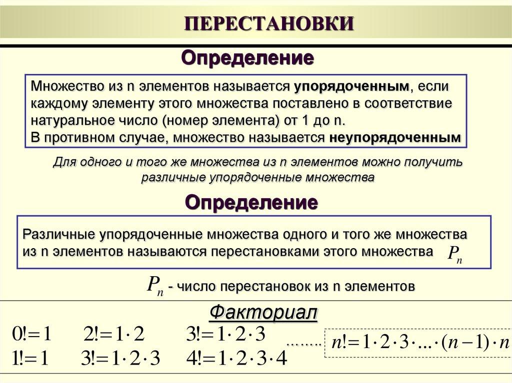 ПЕРЕСТАНОВКИ