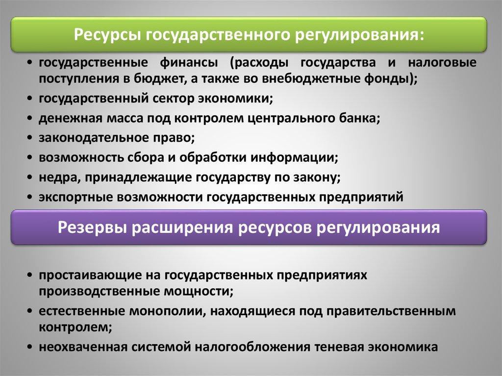 Экономическая политика государства