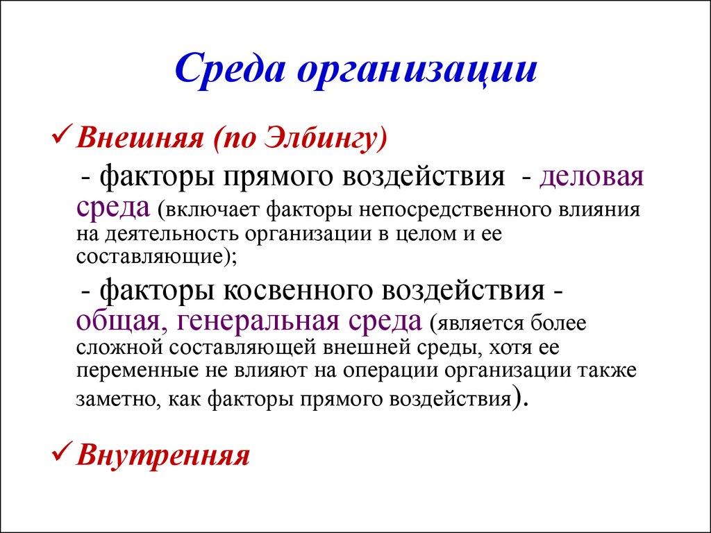 Среда организации