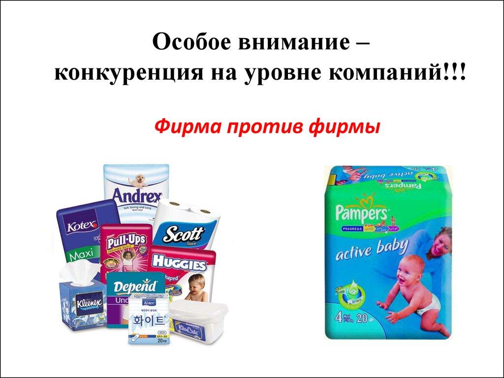 Особое внимание – конкуренция на уровне компаний!!!