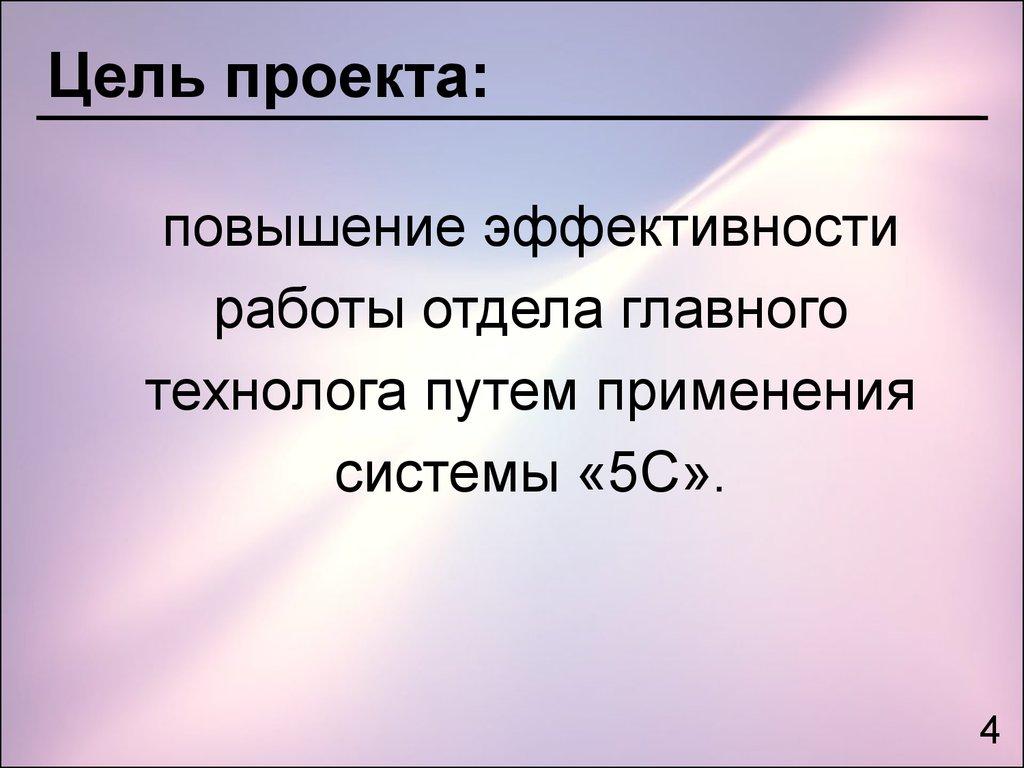 Цель проекта: