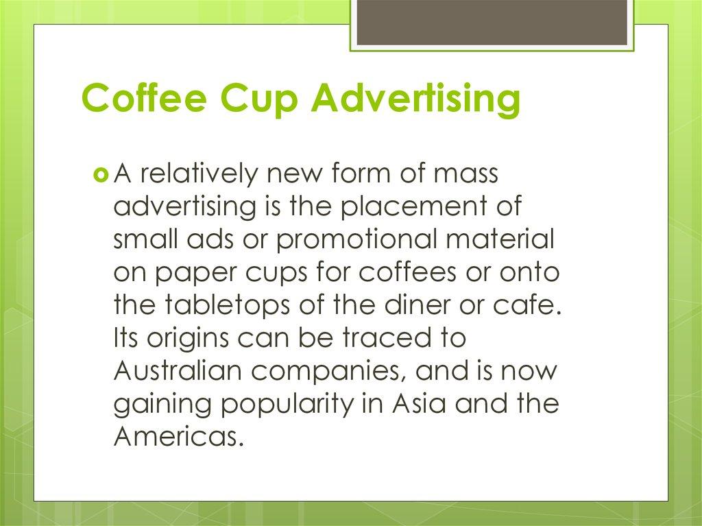 Coffee Cup Advertising