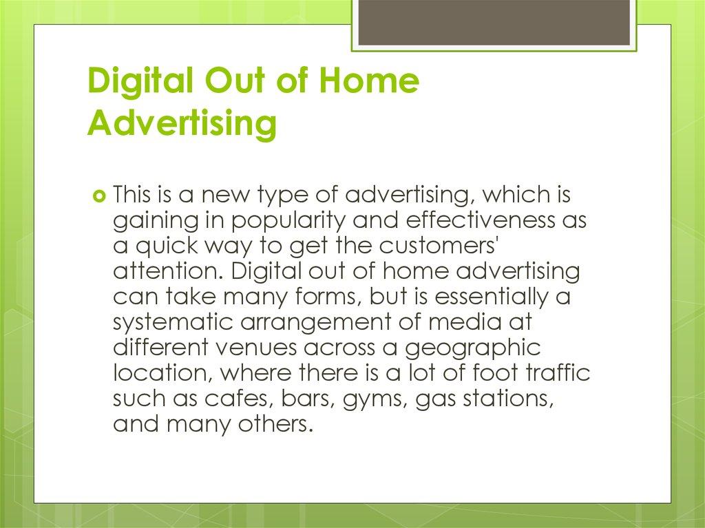 Digital Out of Home Advertising