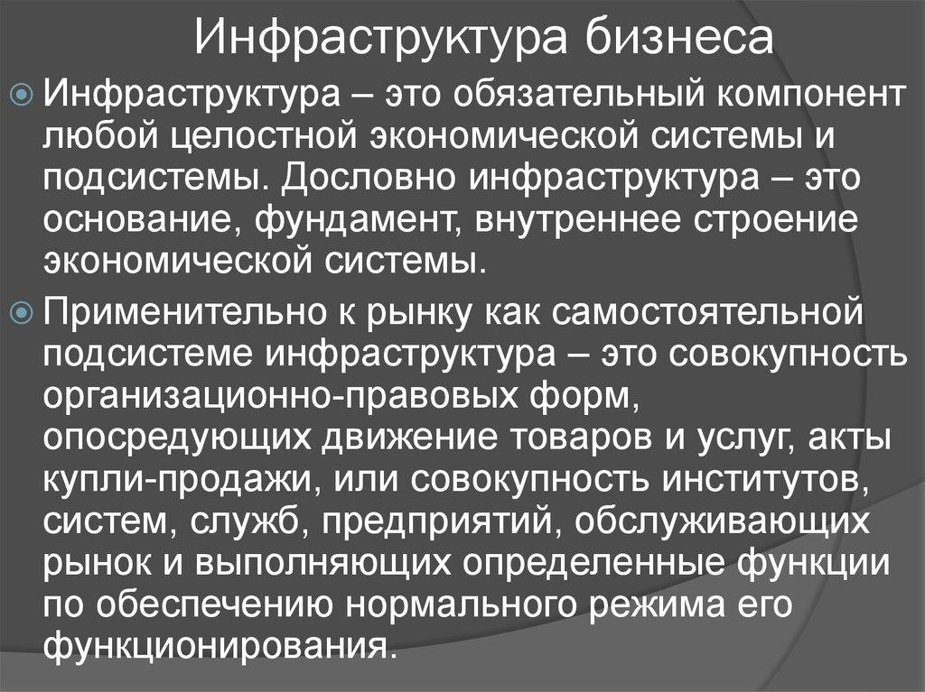 Инфраструктура бизнеса