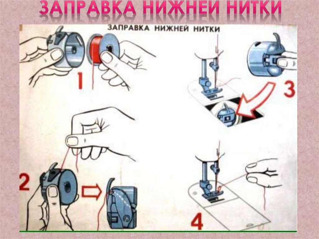 Заправка нижней нитки