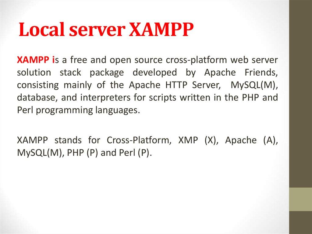 Local server XAMPP