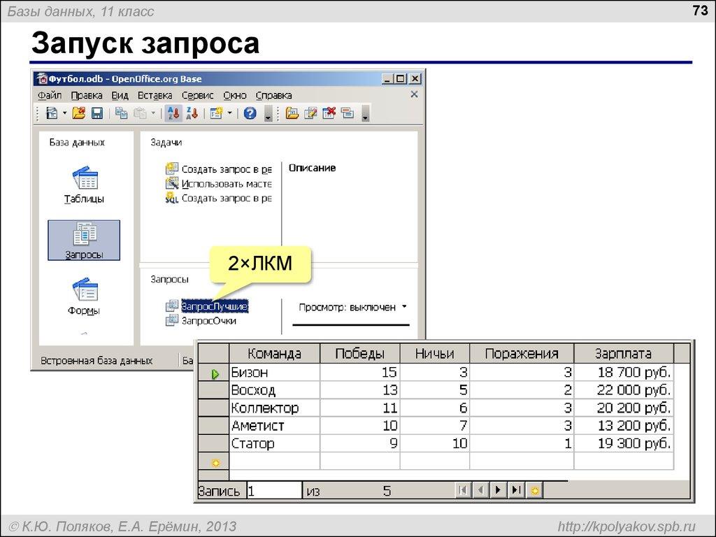 Запуск запроса