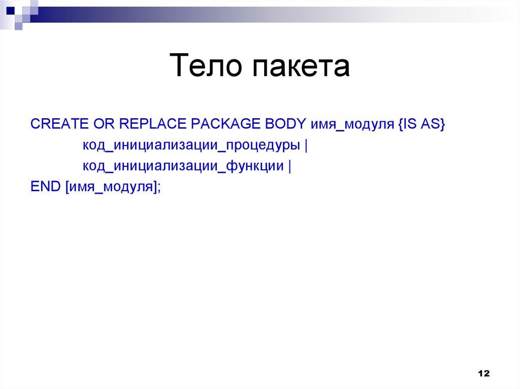 Тело пакета