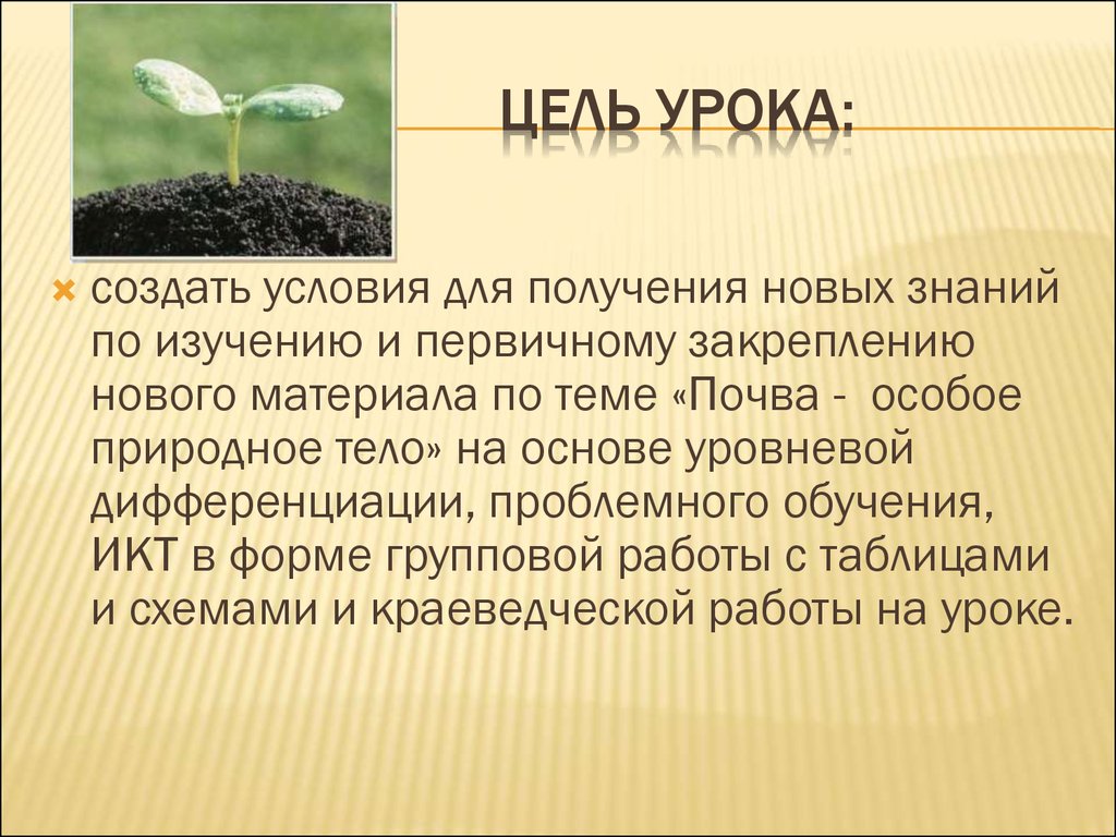 Цель урока: