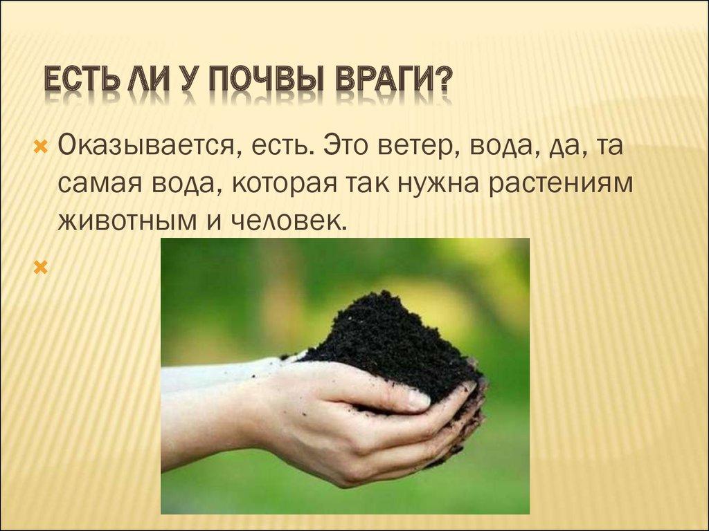 Есть ли у почвы враги?