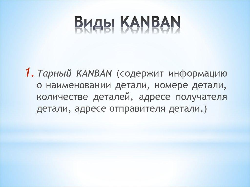 Виды KANBAN