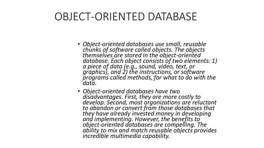 OBJECT-ORIENTED DATABASE