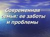 Заботы и проблемы современной семьи