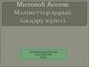 Microsoft Access Мәліметтер қорын басқару жүйесі
