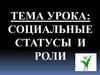 Социальные статусы и роли
