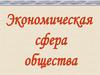 Экономическая сфера общества
