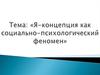 Я-концепция, как социально-психологический феномен