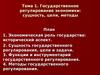 Тема 1. Государственное регулирование экономики: сущность, цели, методы