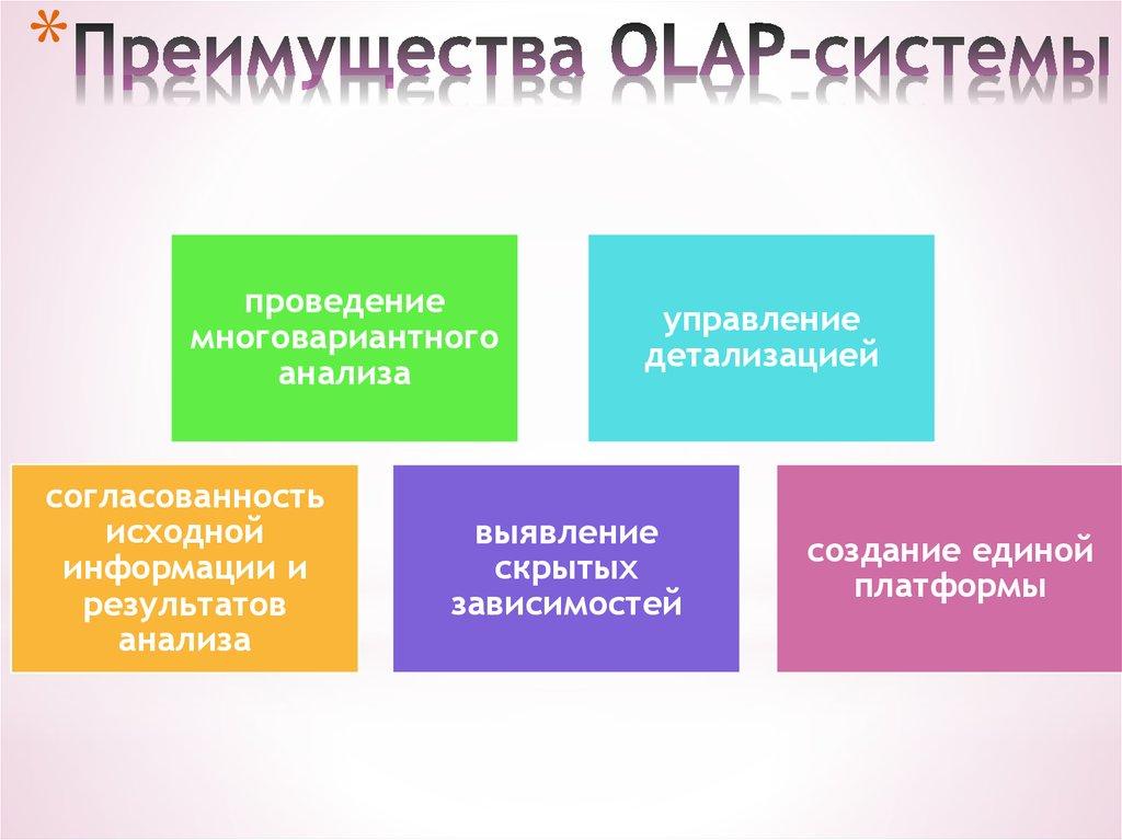 Преимущества OLAP-системы
