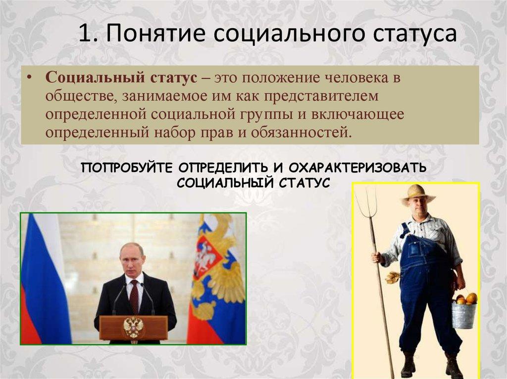 1. Понятие социального статуса