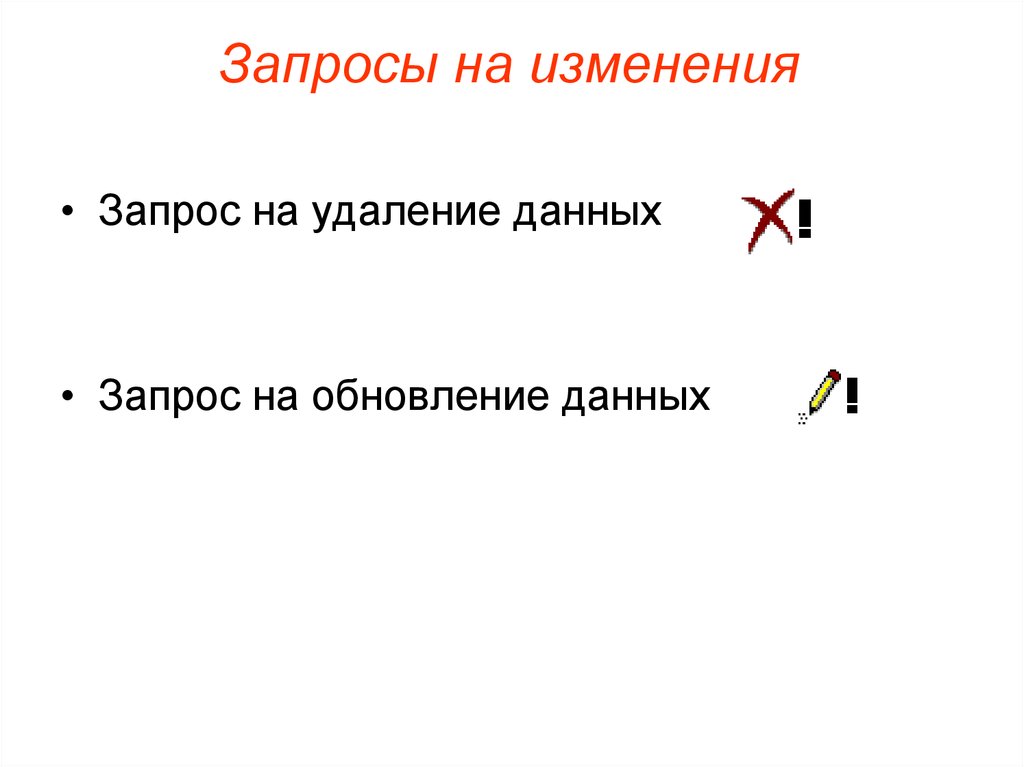 Запросы на изменения