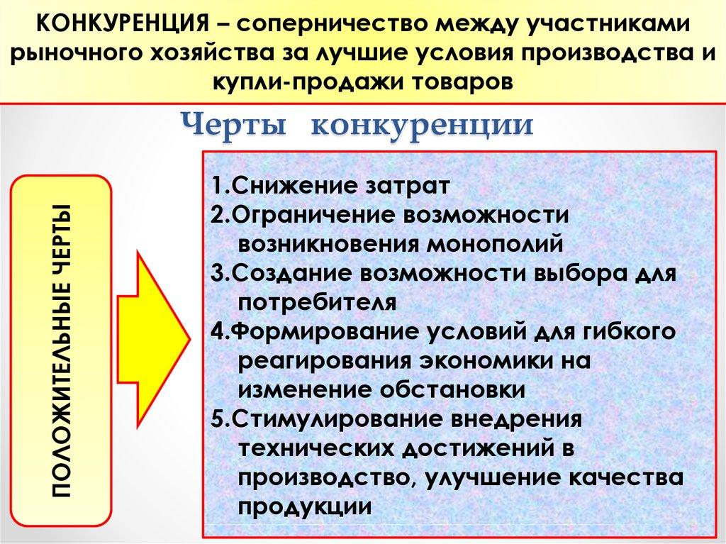 Черты конкуренции
